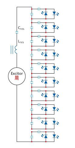 　　图3.反应电路由10个A型单元组成  