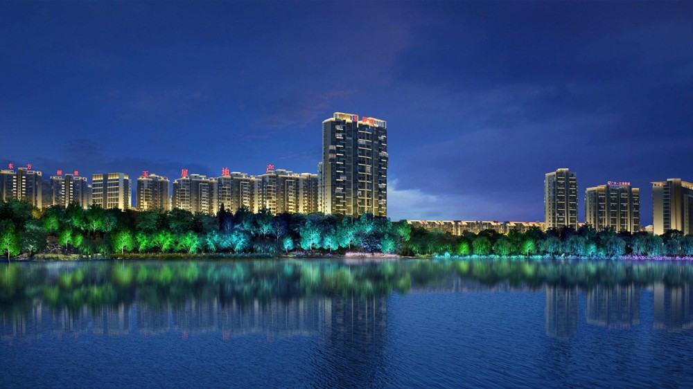 城市景观照明-黄山市新安江中心城区段照明规划设计图片